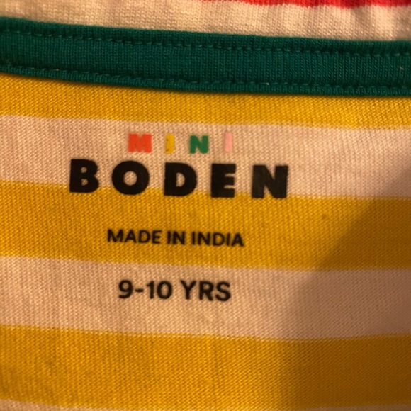Mini Boden Multicolor Striped Kids Shirt size 9-10 - Picture 3 of 3